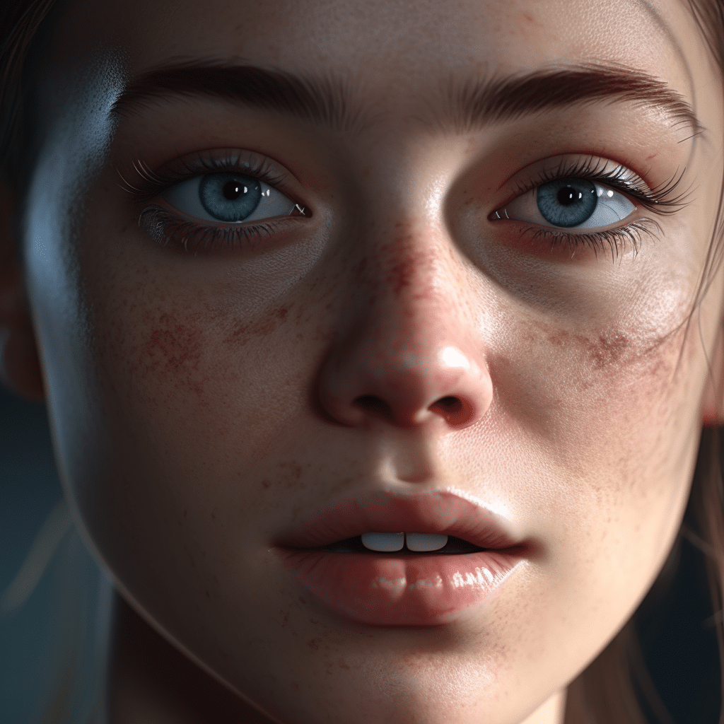 A lady with sensitive skin