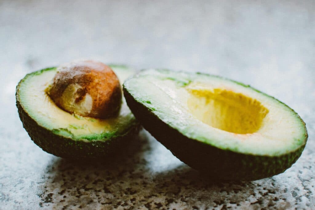 advocado cut in half